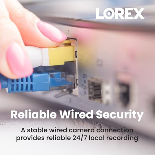 Lorex Classic 4K 16-Ch Wired NVR Security System with 7 IP PoE Dome Cameras | Color Night Vision | Person & Vehicle Detection | Listen-in Audio | IP67 Weatherproof | 4TB HDD Storage No Monthly Fee