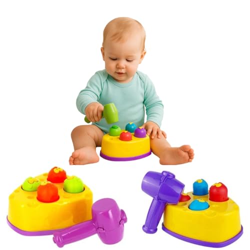 Brinquedo Educativo Para Bebe Ratta Tuff Bate Bate Martelinho Didatico Brinquedo Criança 1 ano de Idade