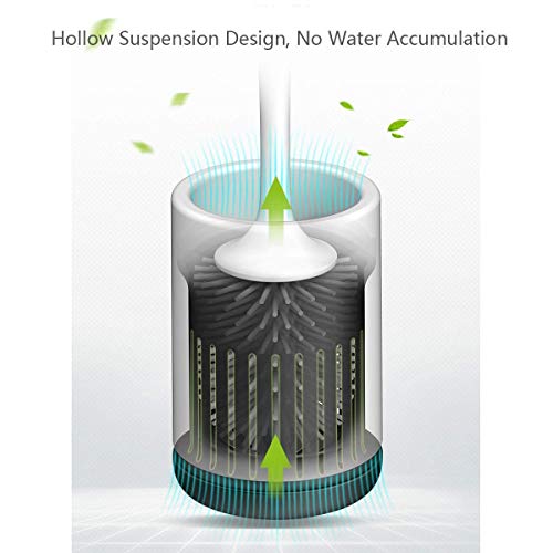 MEKEET Toilet Brush and Holder Silicone Bristle Toilet Bowl