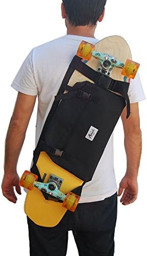 Sac à Dos pour Donner Le Longboard, Surf Skate ou Skateboard Complet, idée de Cadeau Saint Valentin. Couleur Noir