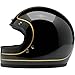 Biltwell Gringo Le Tracker Helmet (Gloss Black/Gold, Large)