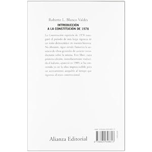 Introduccion a la Constitucion de 1978 / Constitution Introduction of 1978 (Alianza Ensayo) (Spanish Edition)