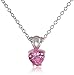 Disney Cubic Zirconia Heart Charm Pendant Necklace