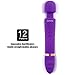Luxsire Massager Wand Handheld Electric Cordless Therapeutic Dual-Pleasure Multi-Speed Wireless Waterproof USB Rechargeable Purple