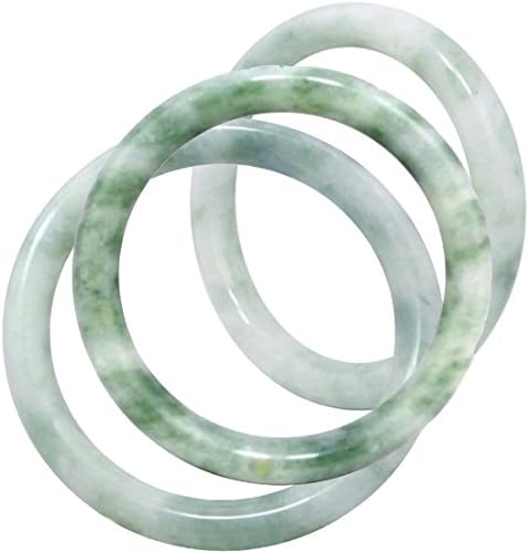KARATGEM Natural Jadeite Jade Bangle Bracelet 55-64mm Inner Ship From US Warehouse (Medium 58-61 mm)