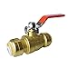 PROCURU 4-Pack 3/4-Inch PushFit Forged Brass Ball Valve, Push-to-Connect Full Port, Heavy Duty Valve for Copper, PEX, CPVC, Certified Safe (8X8314-4P)