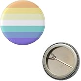 Genderfaun Pride Flag Pin 1” Round Circle Shape Metal Button Pin Badge Pinback 1 inch Pin 25 mm 2.5 cm