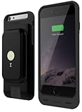 iPhone 6/6S Stack Pack (Black) - Magnetic Wireless Charging Receiver Case, Removeable Battery Pack, Wall Charger