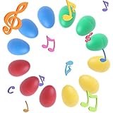 Rockrok Maracas Egg Shakers, 12PCS Plastic Percussion Musical Toys for Toddler Children Gift