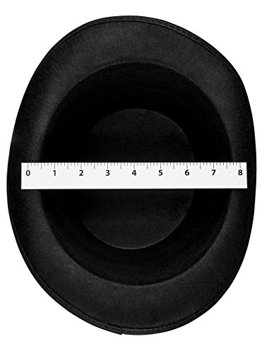 NJ Novelty - Black Top Hat, Tall Party Hat Costume Dress Up Accessory + White Band - Image 5