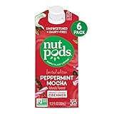 nutpods Peppermint Mocha, Unsweetened Dairy-Free Liquid Coffee Creamer Made From Almonds and Coconuts (6-pack)