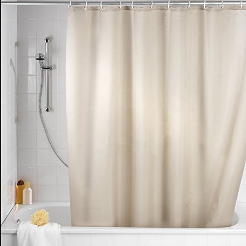 Shower Curtain, Devil's Faye Bath Curtain Liner Polyester Fabric Waterproof Mold Mildew Resistant Bathroom Set & Hooks 71x71 Inch (Beige)