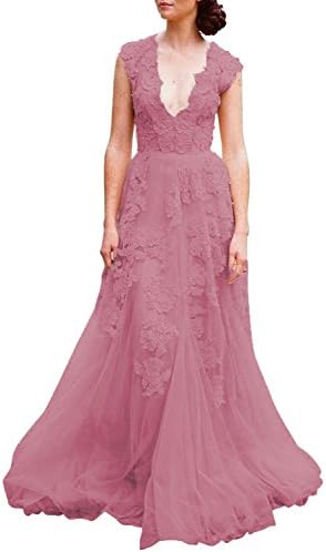 Women’s Vintage Wedding Dress Cap Sleeves Lace Bridal Gown Beach Boho Wedding Gown
