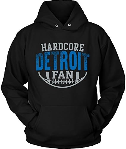 Hardcore Detroit Football Fan Pullover Hoodie