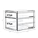 TWING Acrylic 2 jewelry box organizer display storage case, Crystal and Unbroken jewelry calener Drawer