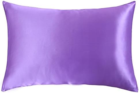 OOSILK 100% Mulberry Silk Pillowcase for Hair And Skin King Size 20"x36",Light purple, 1pc