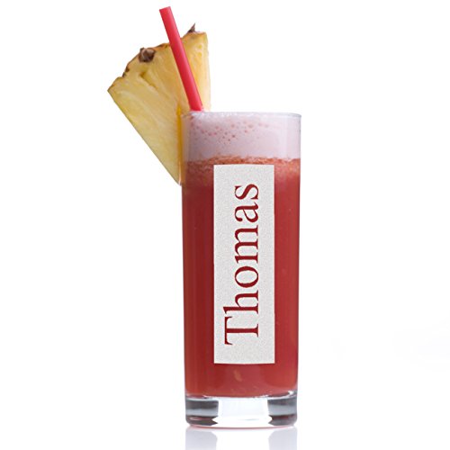 Longdrinkglas mit Gravur - Barglas personalisiert mit Namen - Geschenk-Idee zum Geburtstag - Cocktail-Glas 485 ml