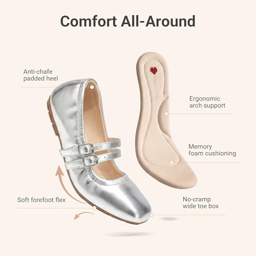 DREAM PAIRS Girls Dress Shoes Ballet Mary Jane Shoes for Wedding Party