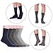 MQELONG Mens Wool Socks Soft Thick Thermal Warm Crew Winter Socks 5 Pairs (5-Pack Solid Colors)