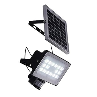 yunt 30 W LED Solar Foco de Luz con detector de movimiento, IP65 resistente al agua ...