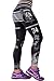 COCOLEGGINGS Ladies 3D Digital Print Football Leggings Grey Free Size