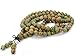 jennysun2010 Handmade Multi-Purpose Natural 8mm Unakite Gemstone Buddhist 108 Beads Prayer Mala Stretchy Bracelet Necklace Healing 38