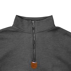 Mens Quarter Zip Pullover Vintage Fashion Long