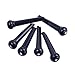 Simtyso 6pcs Black Acoustic Guitar ABS Plastic Bridge Pins