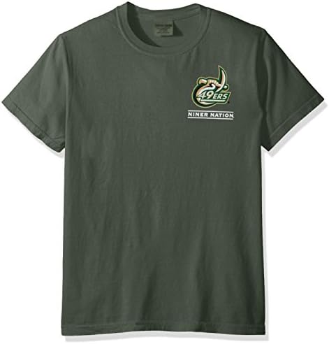 NCAA North Carolina Charlotte 49Ers Adult Unisex Puff Arch Short Sleeve Tee, XX-Large, Cc Monterey Sage