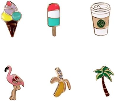 Fun Daisy 6Pcs Fashion Cute Creative Lovely Collar Pin Snacks Series Badge Cartoon Brooch