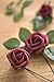 Ling's moment Artificial Flowers Burgundy Rose Buds and Small Roses w/Stem for DIY Wedding Bouquets Centerpieces Arrangements Party Baby Shower Home Decorations