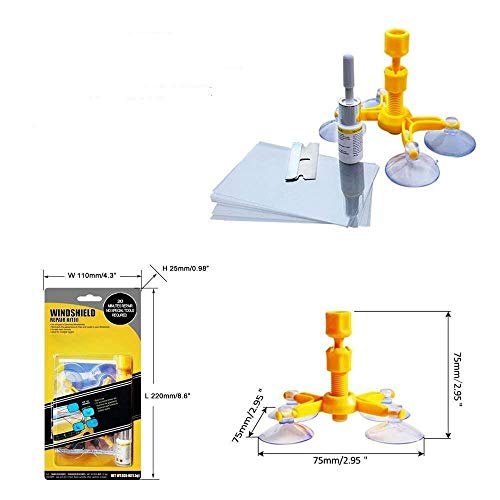 Windshield Repair Kit for Fix Car Cracks Auto Glass Chips, Bulls-Eye, Spider Web, Star-Shaped, Half-Moon Crescents, Quick Fix Windscreen Repair Tool Set Car Auto Windshield Repair Kit - Thumbnail 4