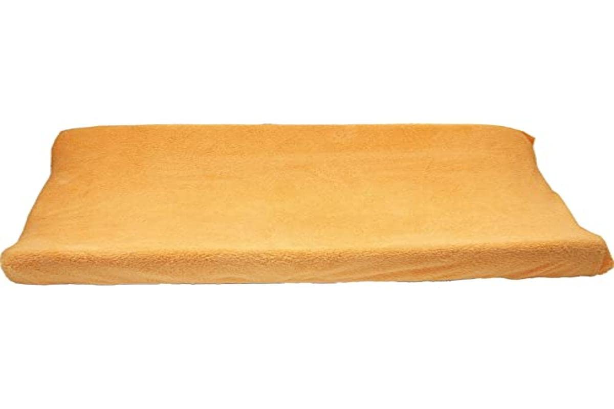 Ti TIN Changing Table Mat Cover Made of Terry Towelling Fabric, 80 x 50 cm, Soft and Absorbent Changing Mat Cover, Cover Made of Adaptive Elastic Fabric, 100% Microfibre, Colour: Orange