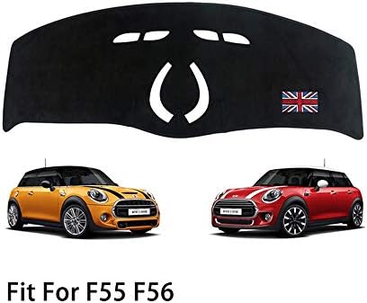 For Mini Cooper One Jcw F55 F56 F60 Countryman F54 Clubman Car Dashboard Anti-glare Mats Carpet Cover Center Console Protection (F55 F56 Red jack)