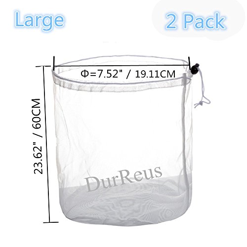 White Heavy Duty Mesh Laundry Bags Organizer Household Laundry Liners Net Wash Bag Set For Delicates,Garments,Blouse,Sweaters,Short Coat,Quilts,Set Of 2