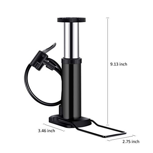 cndio 2019 Bike Pump -Mini Bike Floor Pump Foot Activated Bicycle Pump Portable Bike Pump Bike Tire Pump Universal