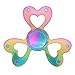 HTOYES Love Heart Rainbow Fidget Spinner Toy Colors Hand Tri-Spinner Focus Autism ADHD Finger Spiral Toy,Stress Reducer Relieves Anxiety and Boredom Spinner Toys