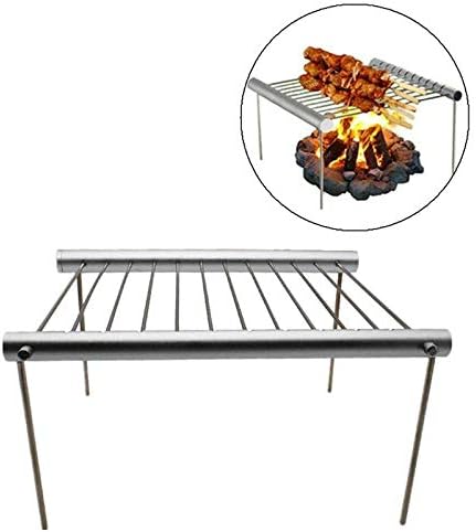 xunlei BBQ Oven Picnic Grill Picnic Barbecue Oven Rack Outdoor Travel Camping Portable Bbq Grill Stainless Steel Simple Tube Detachable Bbq Stent