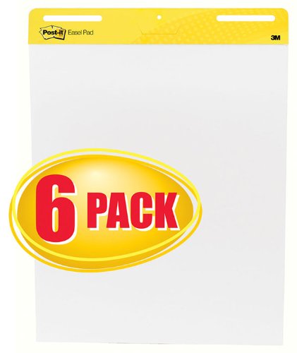 3M 3M(Tm) Easel Pad White (25" X 30") (30 Sheets/Pad) (6 Pads/Ctn)