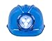 Light-up Hard Hat Including Miner, Railroader, Builder and Spelunker Helmet Labels (Blue)