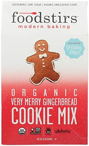 Foodstirs Cookie Mix - Very Merry Gingerbread - Case Of 6-23 Oz.