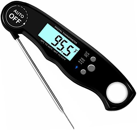 Digital Meat Thermometer Instant Read (2-4 seconds), Best Waterproof Cooking Thermometer with Backlight &amp; Probe, Meat Thermometers for Grilling Kitchen Food BBQ