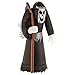 Halloween Haunters Giant 7 Foot Inflatable Beckoning Black Grim Reaper with LED Lights Indoor Outdoor Yard Lawn Prop Decoration - Blow Up Haunted House Party Display