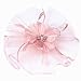 SAFERIN Fascinator Hat Feather Mesh Net Veil Party Hat Flower Derby Hat with Clip and Hairband for Women (TA1-Pink Feather2)