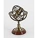 Vinatge Engraved Brass Tabletop Armillary Nautical Sphere Globe