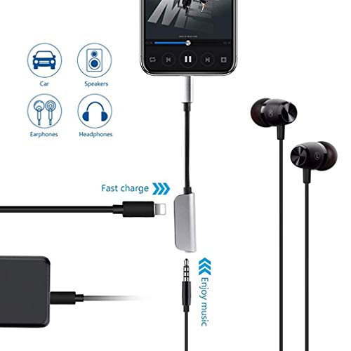 image for turelar Headphone Adapter for iPhone Headphone Adapter Splitter Compat