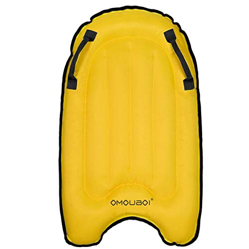OMOUBOI Inflatable Bodyboard Pool Float Swim Air Bed (Yellow) - Thumbnail 7