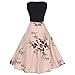 Kangma Women Vintage Sleeveless Casual Evening Party Prom Swing Dress