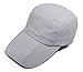 ELLEWIN Men's Baseball Cap UPF50 Hat W/Foldable Long Large Bill,One Size,L-Grey