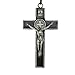 St Benedict Mens Large Intercession Rosary - Made in Brazil (Black - Traditional Cross)